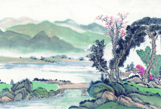 中国风古代画41背景
