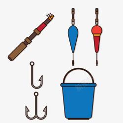 钓鱼捕鱼工具素材