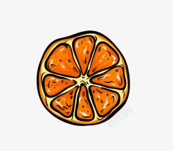 线条水果橘子素材