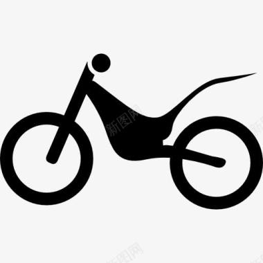 上世纪单车自行车侧面图标图标