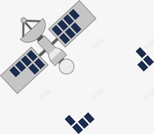 卫星矢量图ai免抠素材_88icon https://88icon.com 灰色卫星 矢量图