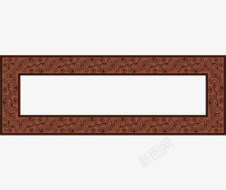 棕色木制古典边框素材