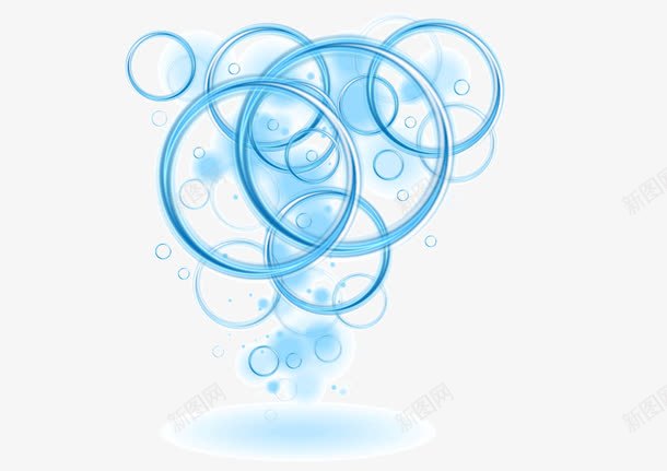 蓝色水气泡装饰图案png免抠素材_88icon https://88icon.com 水气泡 蓝色 装饰图案