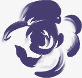 中秋节紫色水彩手绘花朵素材