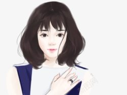 慵懒女孩短发慵懒女孩高清图片