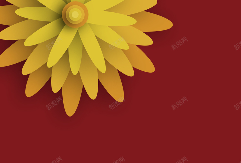 红半天野小菊jpg设计背景_88icon https://88icon.com 古典 红色 菊花 黄色