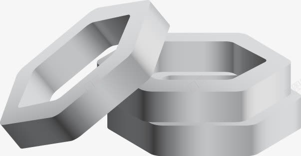 三个金属立体六边形png免抠素材_88icon https://88icon.com 六边形 灰色 立体图形 金属