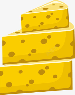 小清新黄色奶酪矢量图素材
