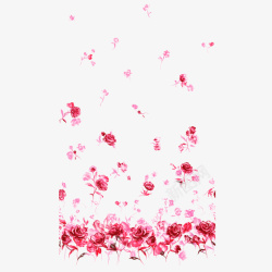 粉色漂浮花朵素材