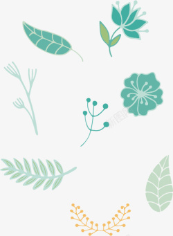 绿色给予生机树叶插画元素矢量图高清图片