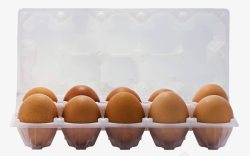 鸡蛋实拍塑料鸡蛋盒高清图片