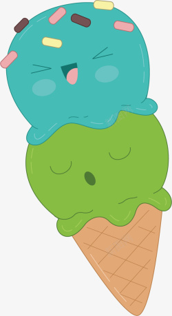 彩色冰淇凌矢量图素材