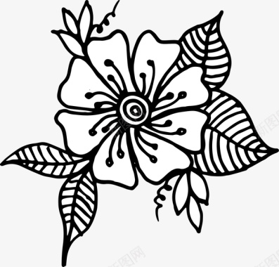 手绘花朵装饰图标图标