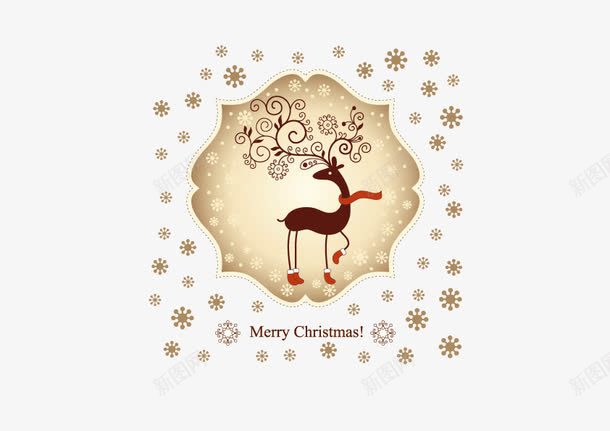 可爱圣诞驯鹿矢量图ai免抠素材_88icon https://88icon.com 可爱 圣诞 矢量素材 节日装饰 驯鹿 矢量图