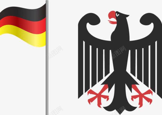 飞翔老鹰德国国旗图标图标