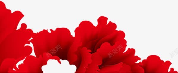 红色卡通新年花朵png免抠素材_88icon https://88icon.com 卡通 新年 红色 花朵