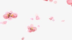 粉色花朵创意唯美漂浮素材