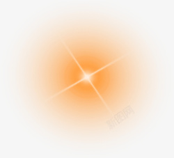 光效透明光效橙色星星光团素材