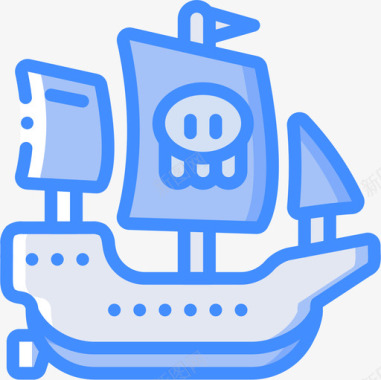 海盗船海盗生活4蓝色图标图标