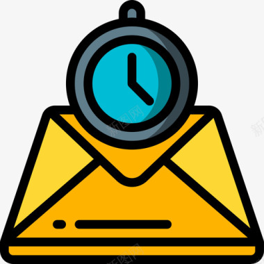 邮件标志邮件行动和提醒3线性颜色图标图标
