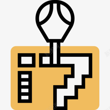 黄菜叶自动变速器汽车零件11黄阴影图标图标