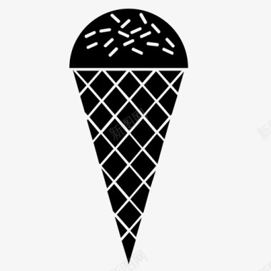冰淇淋筒美味冰淇淋图标图标