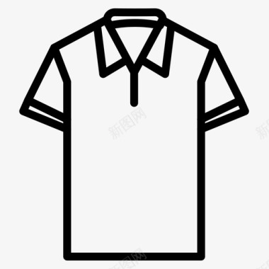 马球衫时尚2直线型图标图标