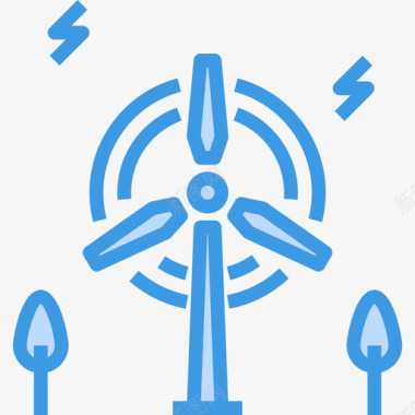 风车智能科技8蓝色图标图标