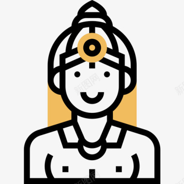 女神印度教神2黄影图标图标
