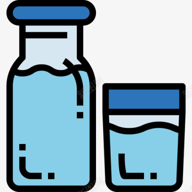 牛奶喷溅图片牛奶健身馆3线性颜色图标图标