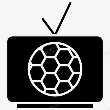 足球比赛屏幕体育频道图标图标