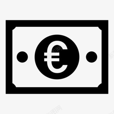 欧元纸币商业货币图标图标