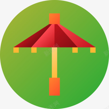 伞中国24梯度图标图标