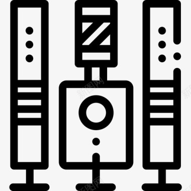 影院背景家庭影院电子44线性图标图标