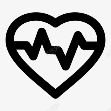 心率医疗脉搏图标图标