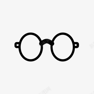 圆形眼镜配件元素图标图标