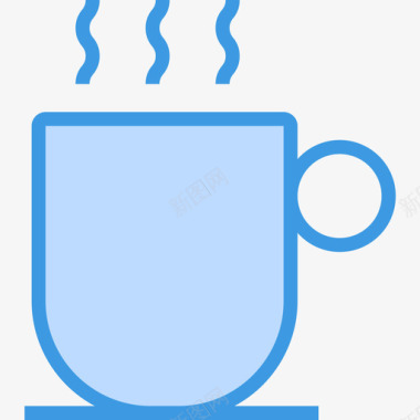 咖啡会议4蓝色图标图标