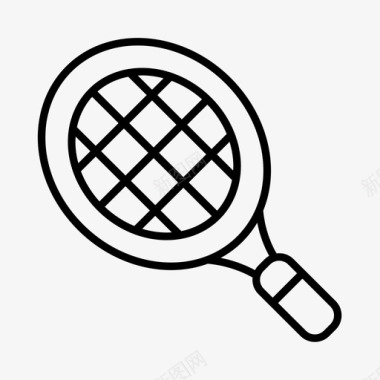 网球球拍运动健身图标图标