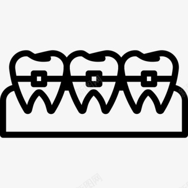 有关牙齿牙齿牙齿18线形图标图标