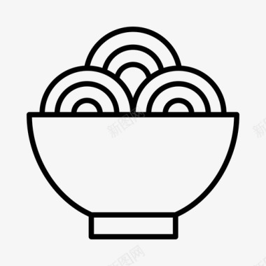 日本料理意大利面条快餐图标图标
