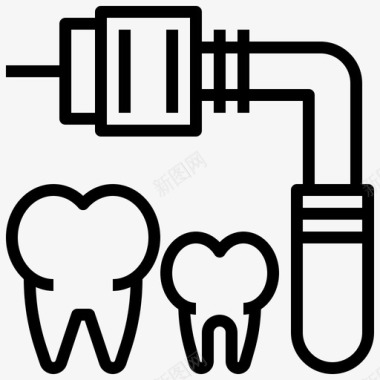 露着牙齿钻牙牙齿护理牙医图标图标