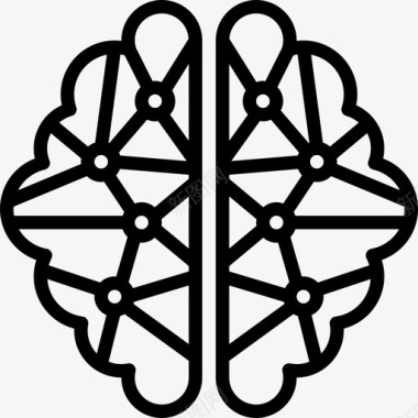 人脑项目计划线性图标图标