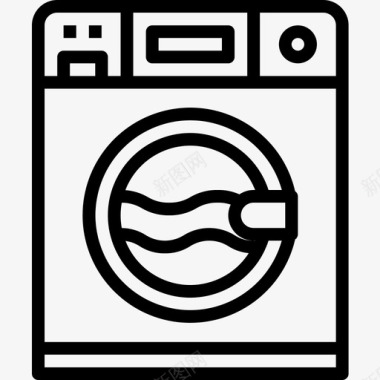 洗衣机洗衣机126号酒店直线式图标图标