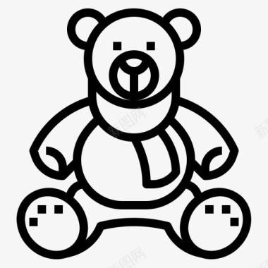 熊动物孩子和婴儿图标图标