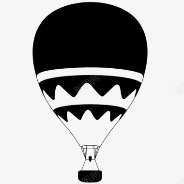 热气球气体气球图标图标