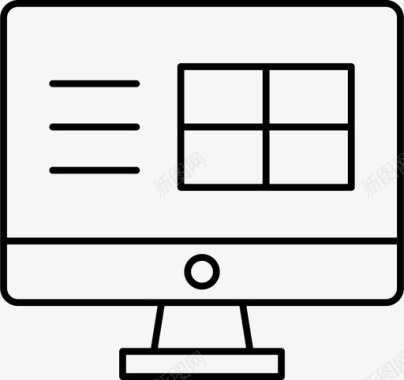 显示显示器电脑家具图标图标