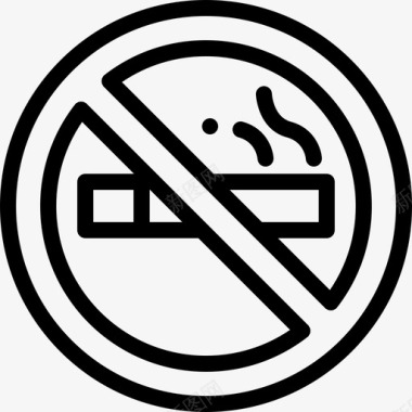 禁止吸烟酒店服务23直系图标图标