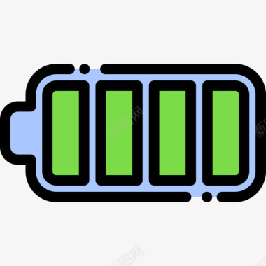 能量电池电池摄像头接口19线性颜色图标图标