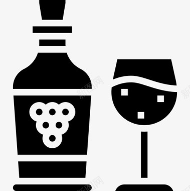 葡萄酒法国符号2铭文图标图标