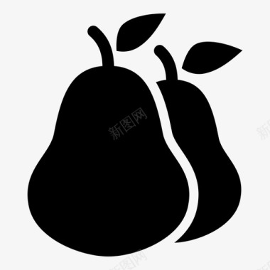 梨食物新鲜水果图标图标